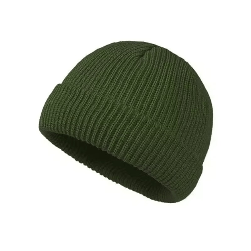 Unisex Solid Color Knitted Wool Beanie Hip Hop Melon Skin Hat For Autumn And Winter Warmth 17