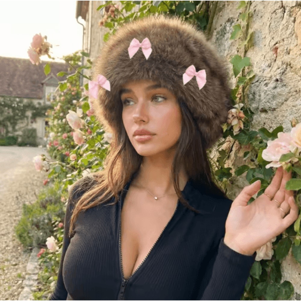 Womens Furry Winter Hat Korean Style Thickened Mongolian Faux Fur Hat For Autumn And Winter 1