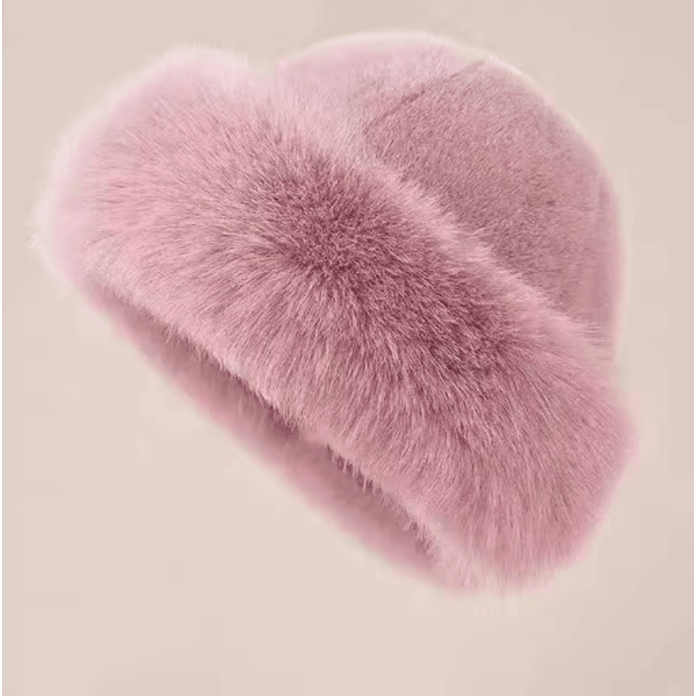 Womens Furry Winter Hat Korean Style Thickened Mongolian Faux Fur Hat For Autumn And Winter 9