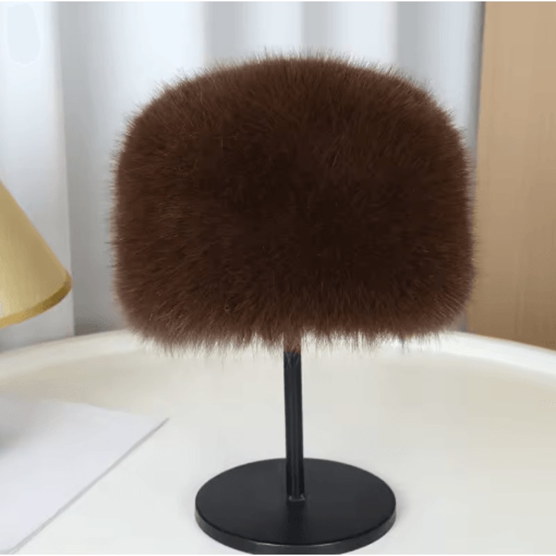 Womens Furry Winter Hat Korean Style Thickened Mongolian Faux Fur Hat For Autumn And Winter 12
