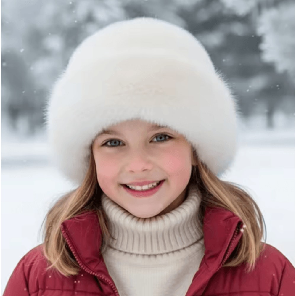 Womens Furry Winter Hat Korean Style Thickened Mongolian Faux Fur Hat For Autumn And Winter 0