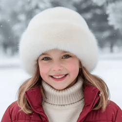 womens furry winter hat korean style thickened mongolian faux fur hat for autumn and winter