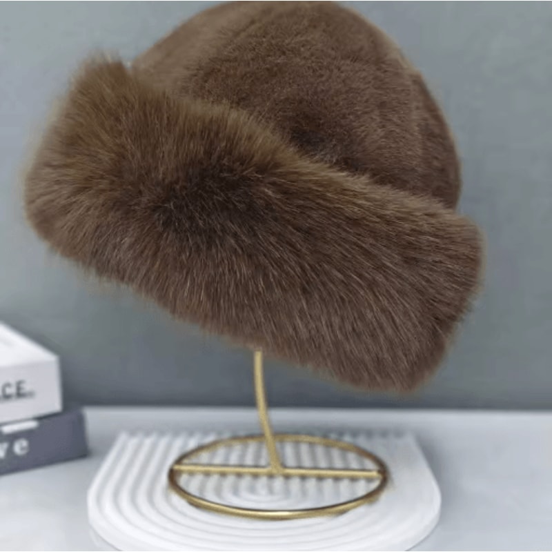 Womens Furry Winter Hat Korean Style Thickened Mongolian Faux Fur Hat For Autumn And Winter 21