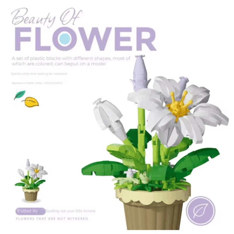 DIY Eternal Flower Building Blocks Creative Assembling Toy For Kids Decorative Gifts 13