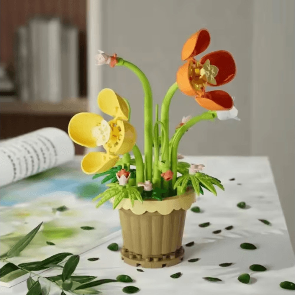 DIY Eternal Flower Building Blocks Creative Assembling Toy For Kids Decorative Gifts 2