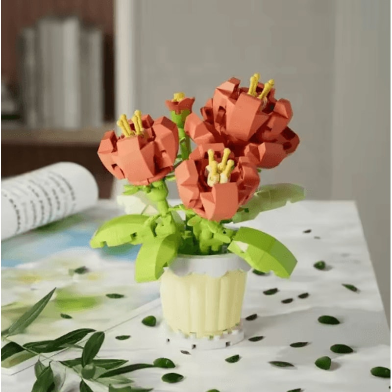DIY Eternal Flower Building Blocks Creative Assembling Toy For Kids Decorative Gifts 5