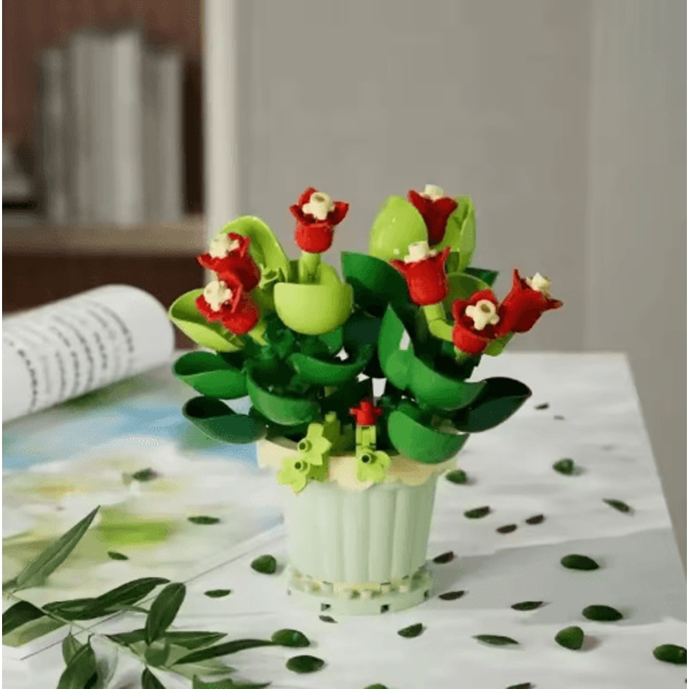 DIY Eternal Flower Building Blocks Creative Assembling Toy For Kids Decorative Gifts 7