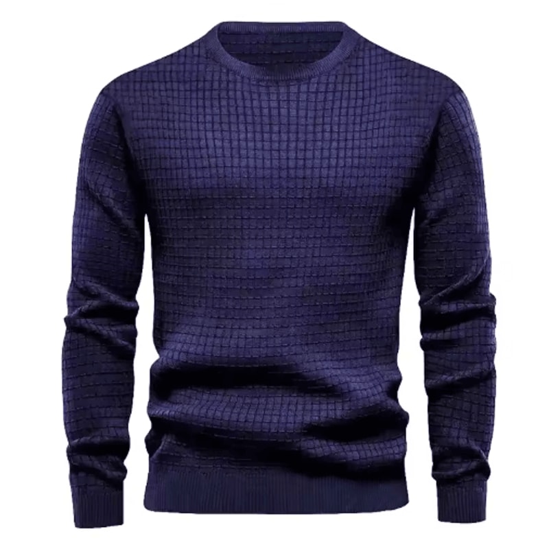 Mens Crew Neck Sweatshirt Solid Color Spring Jogging And Outdoor Sweatwear 1