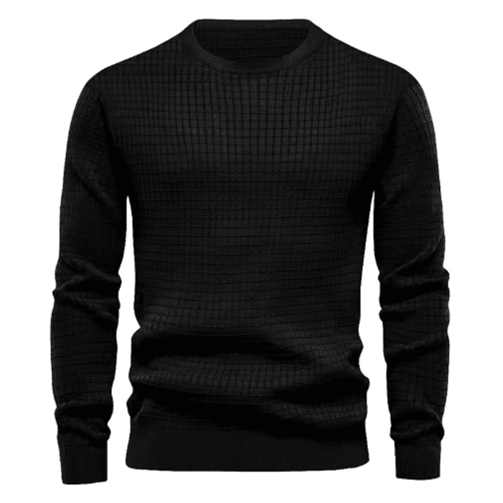 Mens Crew Neck Sweatshirt Solid Color Spring Jogging And Outdoor Sweatwear 4
