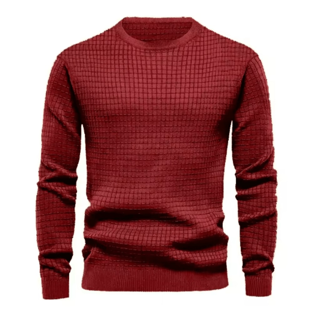 Mens Crew Neck Sweatshirt Solid Color Spring Jogging And Outdoor Sweatwear 5