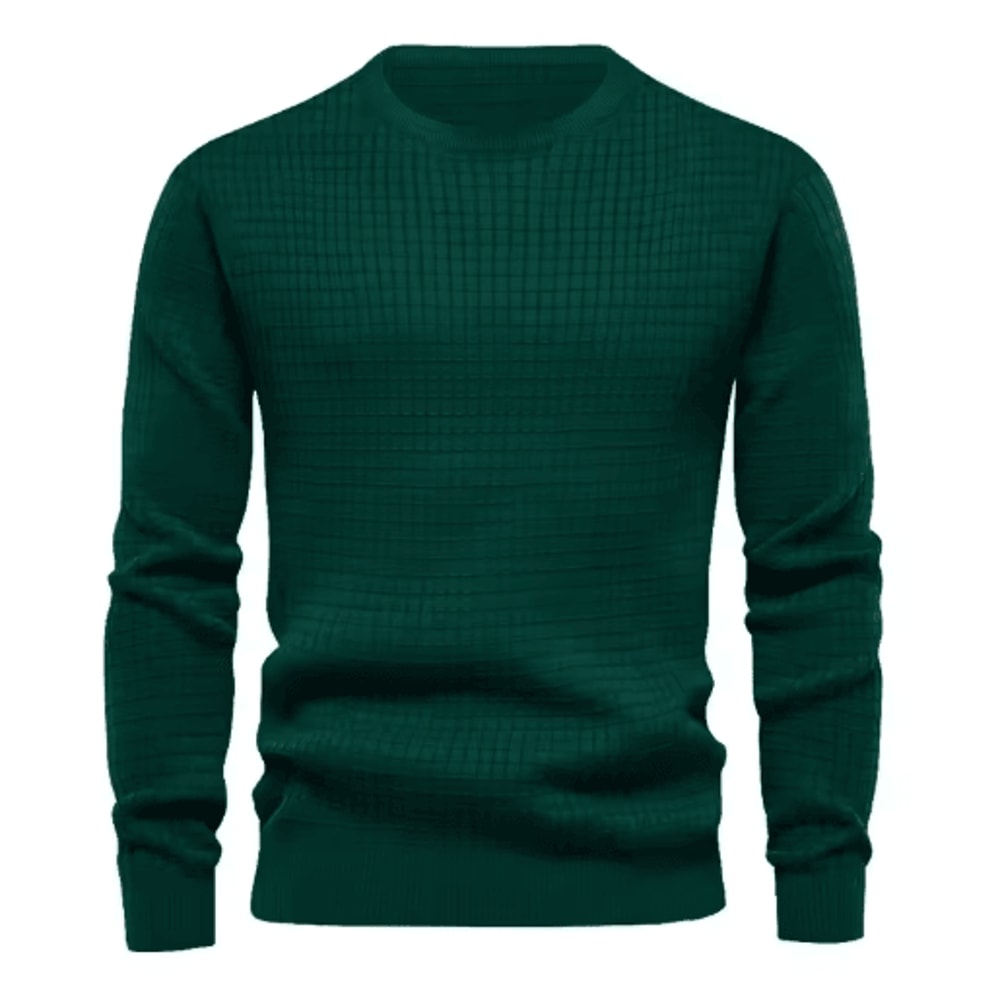 Mens Crew Neck Sweatshirt Solid Color Spring Jogging And Outdoor Sweatwear 6