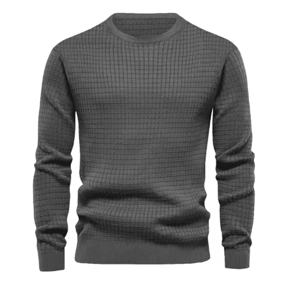 Mens Crew Neck Sweatshirt Solid Color Spring Jogging And Outdoor Sweatwear 8