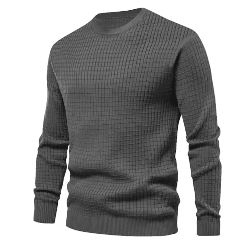 Mens Crew Neck Sweatshirt Solid Color Spring Jogging And Outdoor Sweatwear 9