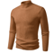 Mens Mock Neck Pullover Sweater High Neck Long Sleeve Winter Casual Knit 1