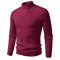 Mens Mock Neck Pullover Sweater High Neck Long Sleeve Winter Casual Knit 4