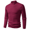 Mens Mock Neck Pullover Sweater High Neck Long Sleeve Winter Casual Knit 4