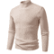 Mens Mock Neck Pullover Sweater High Neck Long Sleeve Winter Casual Knit 5