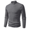 Mens Mock Neck Pullover Sweater High Neck Long Sleeve Winter Casual Knit 8