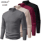 Mens Mock Neck Pullover Sweater High Neck Long Sleeve Winter Casual Knit 0