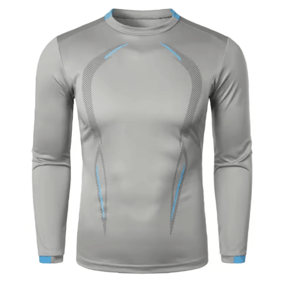 Mens Sports Training Long Sleeve T Shirt Quick Dry Lightweight Breathable Oversized Tee 2