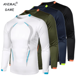 mens sports training long sleeve t shirt quick dry lightweight breathable oversized tee