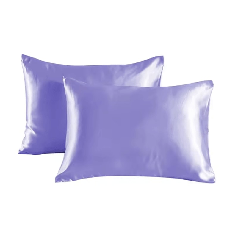 2 Piece Satin Silk Pillowcase Set Super Soft Hair And Beauty Pillow Cases Standard Size 1