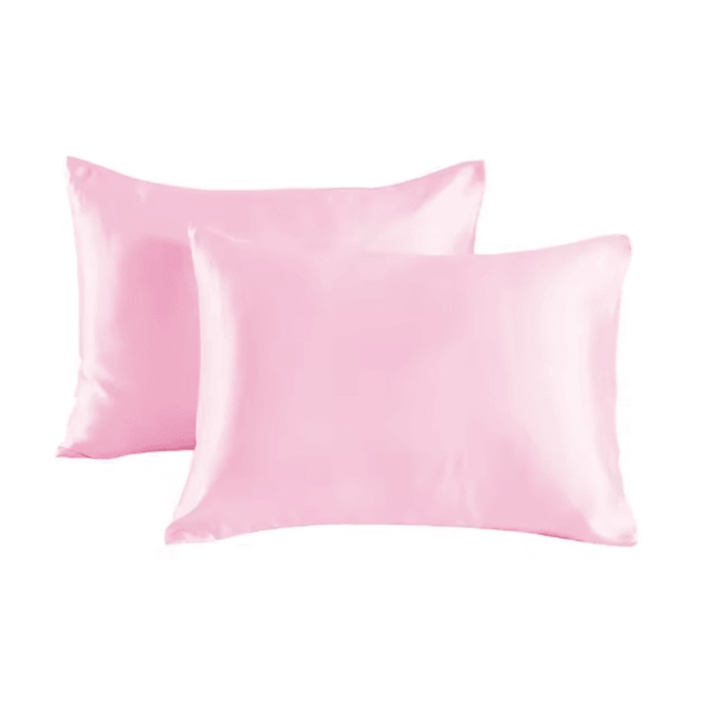 2 Piece Satin Silk Pillowcase Set Super Soft Hair And Beauty Pillow Cases Standard Size 2