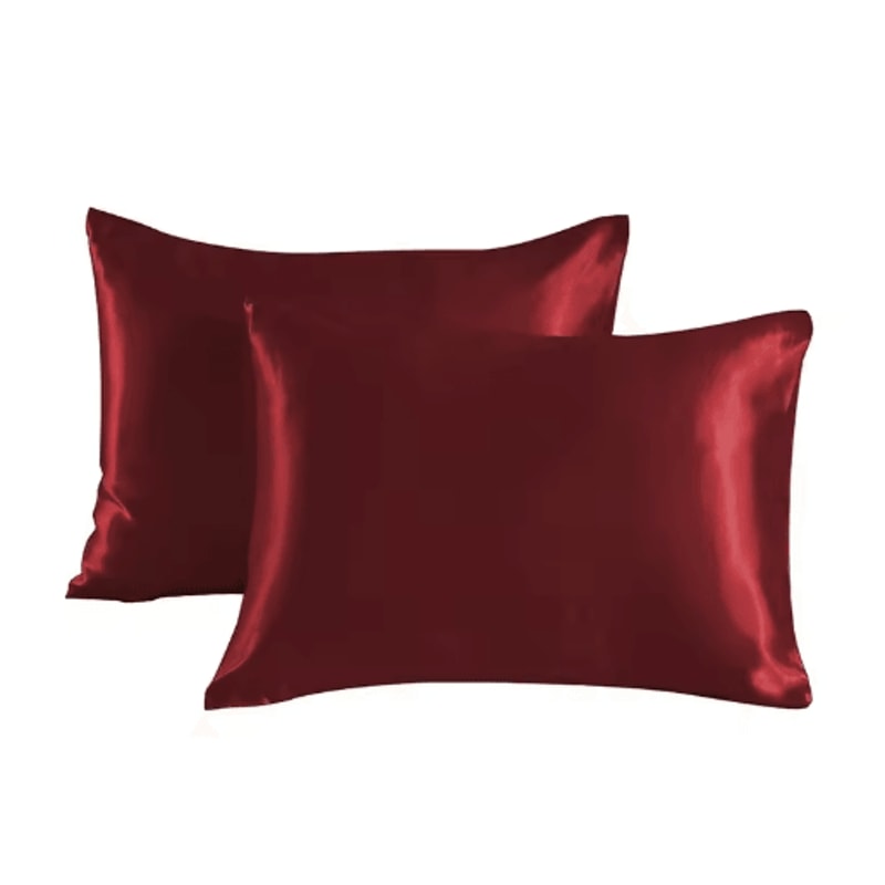 2 Piece Satin Silk Pillowcase Set Super Soft Hair And Beauty Pillow Cases Standard Size 3
