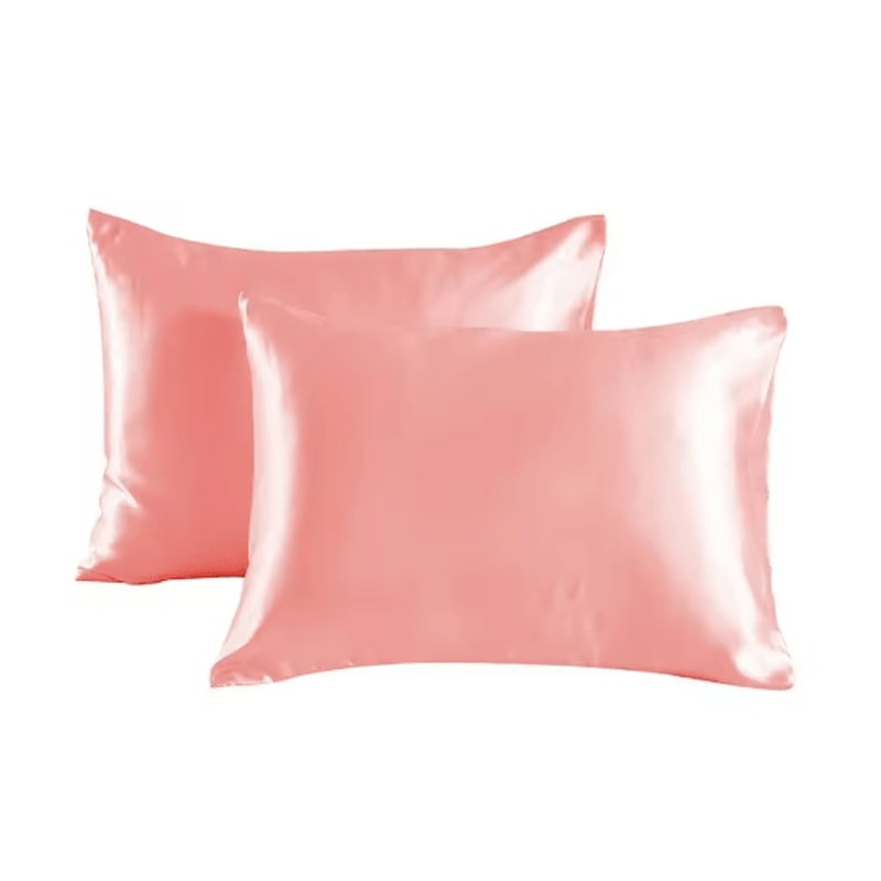 2 Piece Satin Silk Pillowcase Set Super Soft Hair And Beauty Pillow Cases Standard Size 4