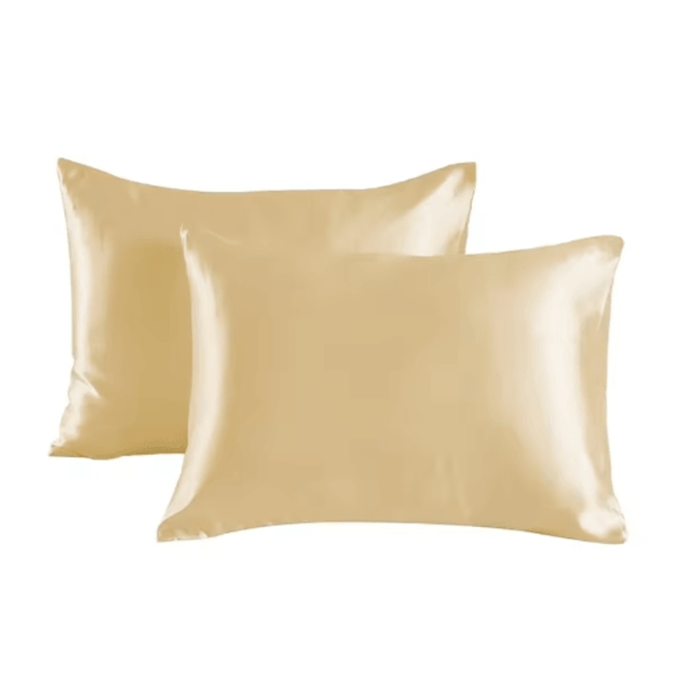 2 Piece Satin Silk Pillowcase Set Super Soft Hair And Beauty Pillow Cases Standard Size 5