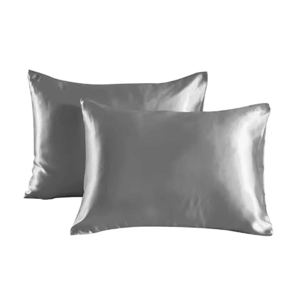 2 Piece Satin Silk Pillowcase Set Super Soft Hair And Beauty Pillow Cases Standard Size 6