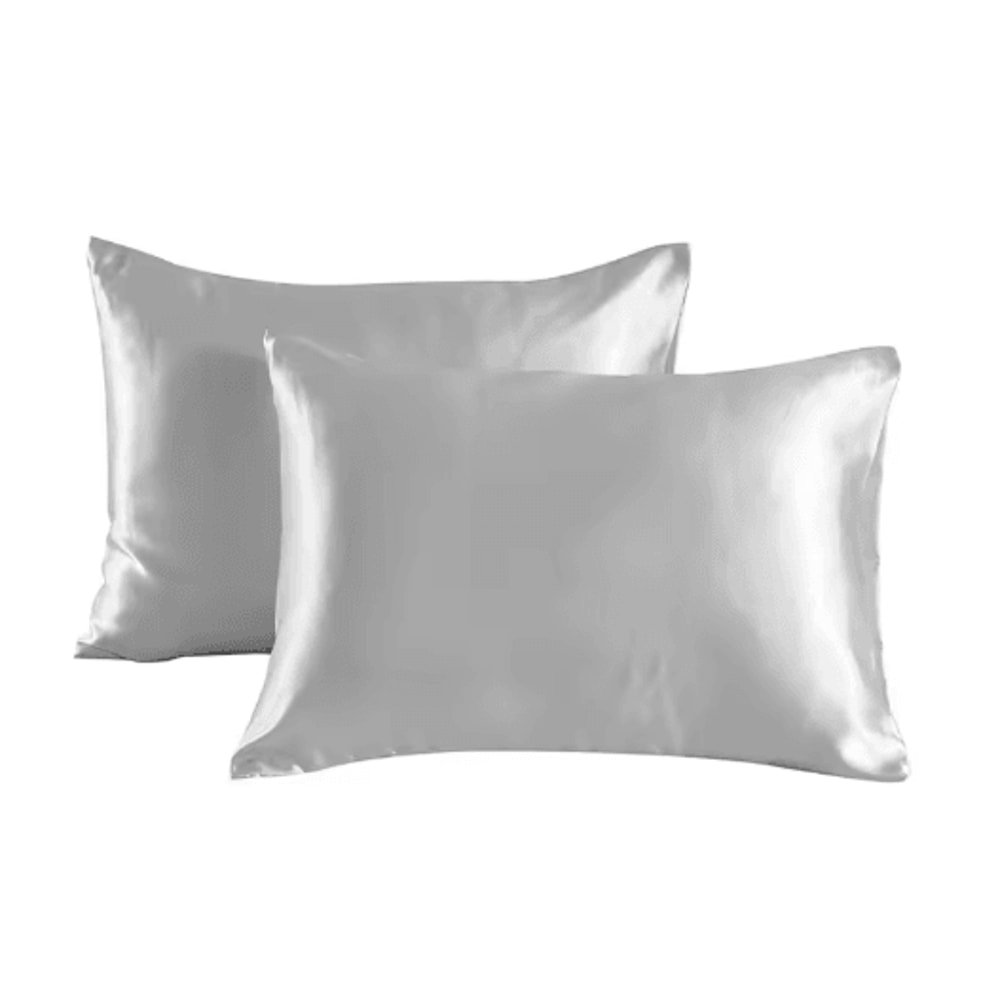 2 Piece Satin Silk Pillowcase Set Super Soft Hair And Beauty Pillow Cases Standard Size 7