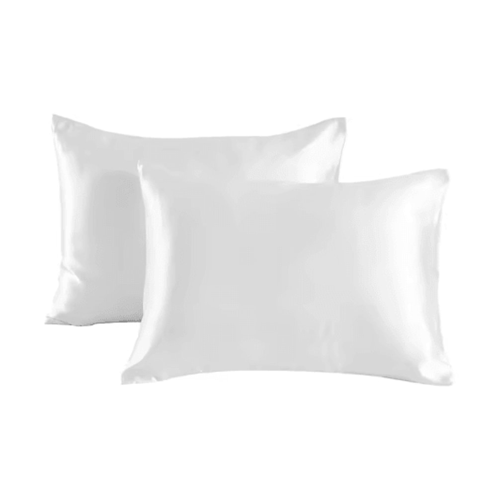2 Piece Satin Silk Pillowcase Set Super Soft Hair And Beauty Pillow Cases Standard Size 8