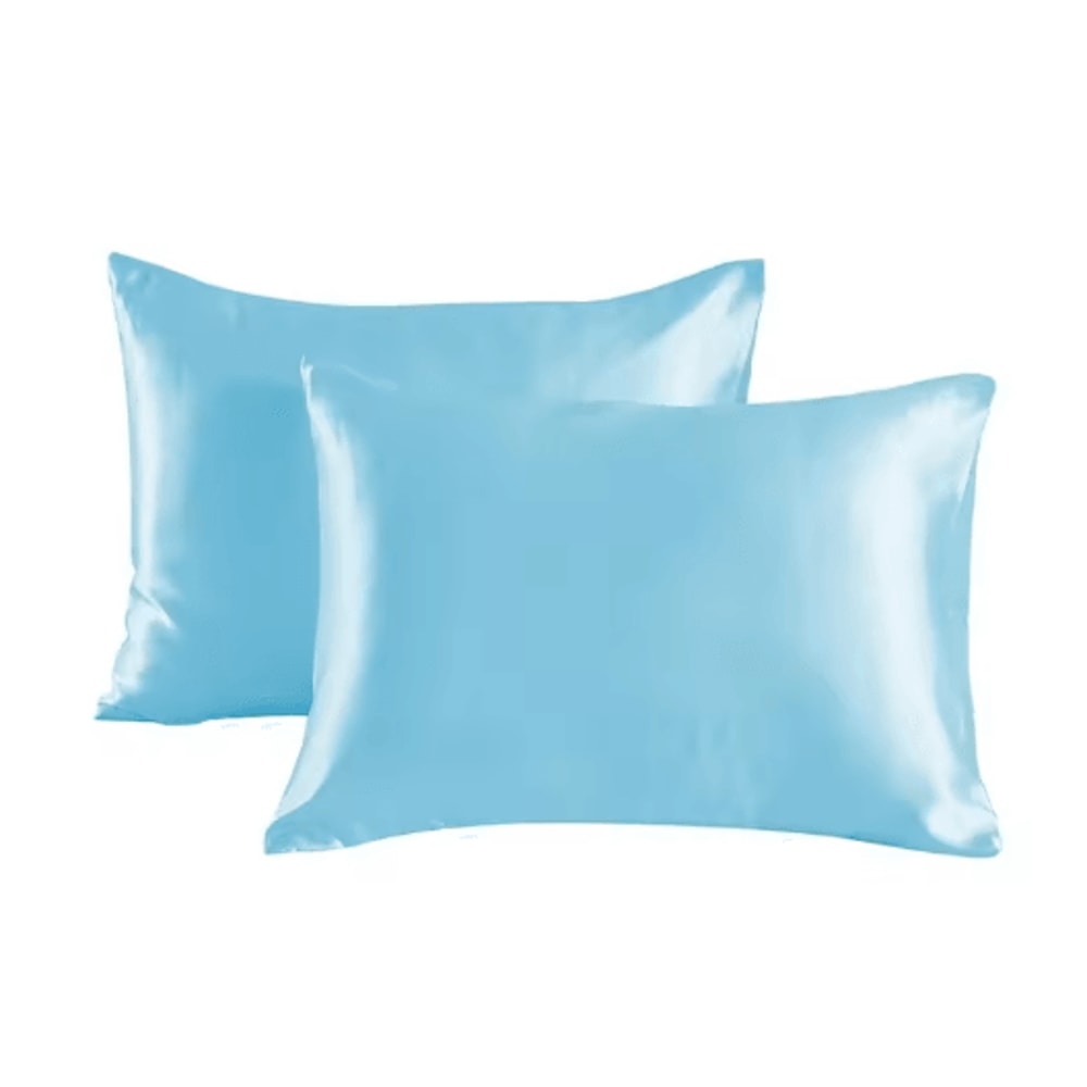 2 Piece Satin Silk Pillowcase Set Super Soft Hair And Beauty Pillow Cases Standard Size 10