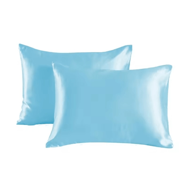 2 Piece Satin Silk Pillowcase Set Super Soft Hair And Beauty Pillow Cases Standard Size 10