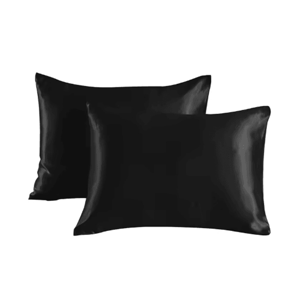 2 Piece Satin Silk Pillowcase Set Super Soft Hair And Beauty Pillow Cases Standard Size 9