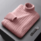 Mens Autumn Turtleneck Knitted Sweater Lightweight Twist Pullover For Winter Streetwear 4