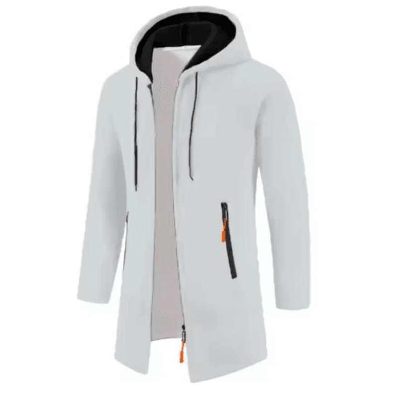 Mens Oversized Hooded Zip Up Sweatshirt Long Sleeve Solid Color Streetwear Hoodie Jacket For Autumn 1