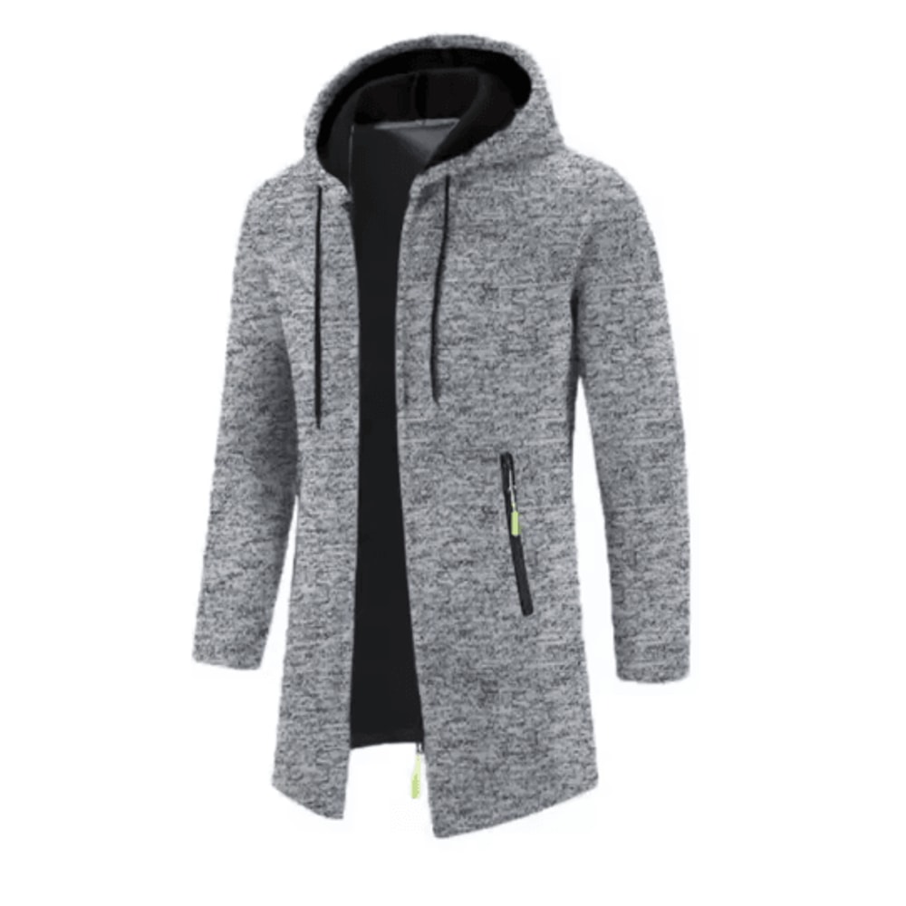 Mens Oversized Hooded Zip Up Sweatshirt Long Sleeve Solid Color Streetwear Hoodie Jacket For Autumn 3