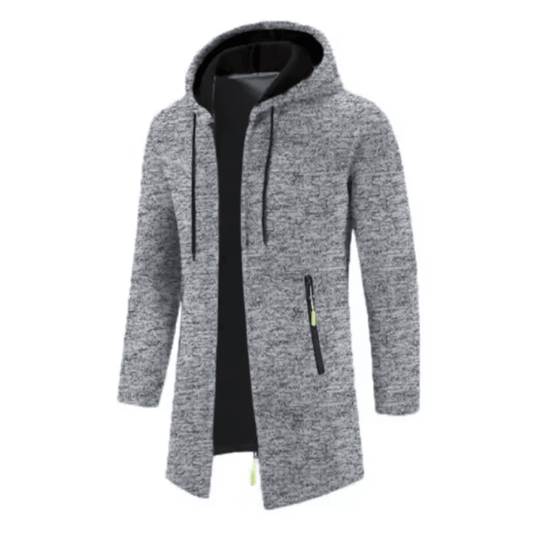 Mens Oversized Hooded Zip Up Sweatshirt Long Sleeve Solid Color Streetwear Hoodie Jacket For Autumn 3