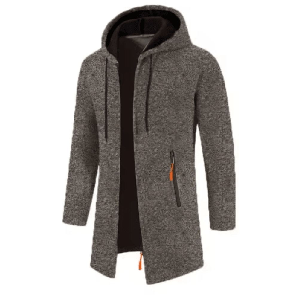 Mens Oversized Hooded Zip Up Sweatshirt Long Sleeve Solid Color Streetwear Hoodie Jacket For Autumn 4