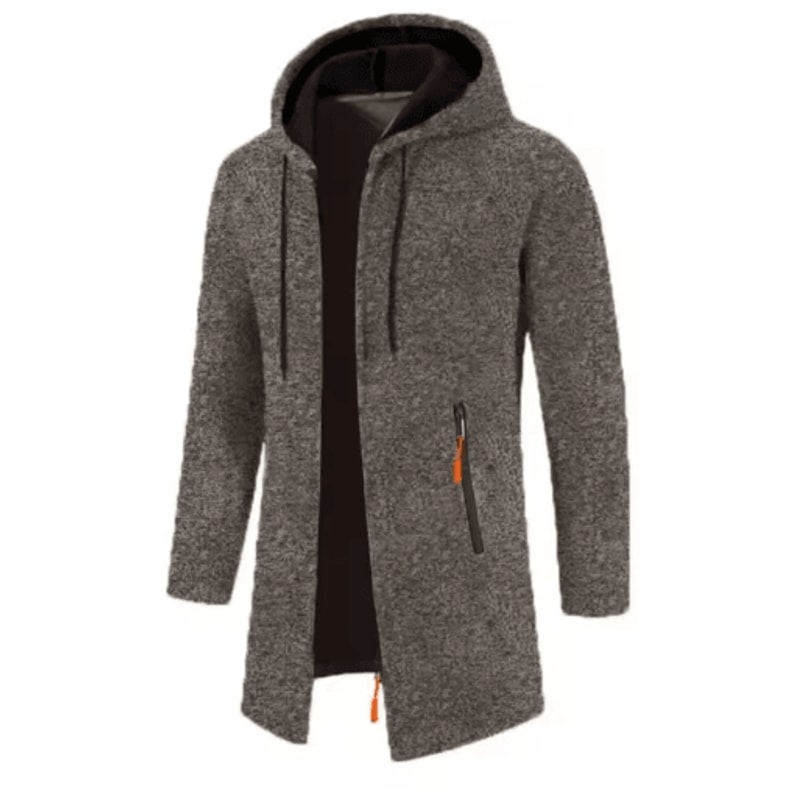 Mens Oversized Hooded Zip Up Sweatshirt Long Sleeve Solid Color Streetwear Hoodie Jacket For Autumn 4