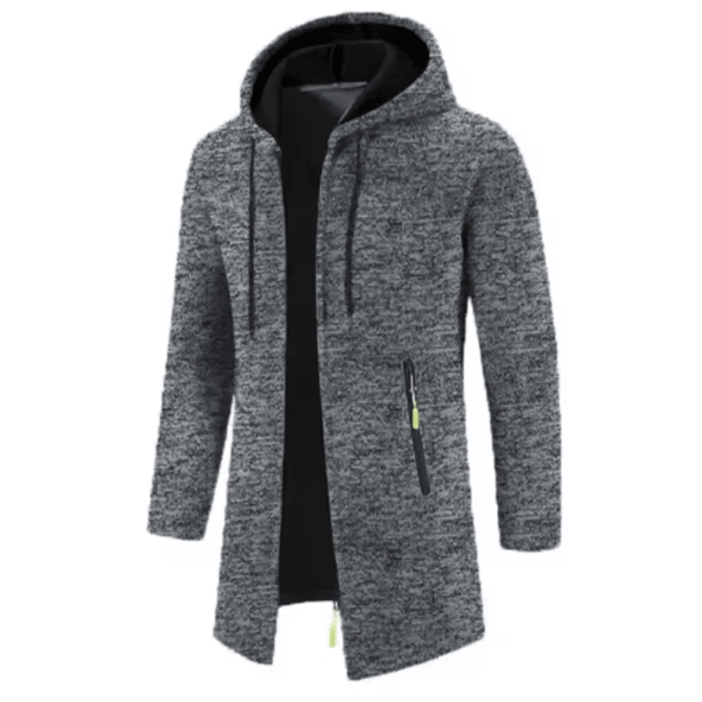 Mens Oversized Hooded Zip Up Sweatshirt Long Sleeve Solid Color Streetwear Hoodie Jacket For Autumn 5