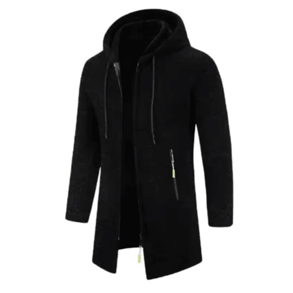 Mens Oversized Hooded Zip Up Sweatshirt Long Sleeve Solid Color Streetwear Hoodie Jacket For Autumn 6