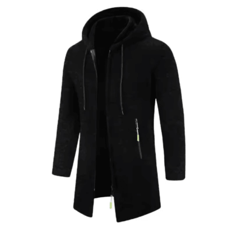 Mens Oversized Hooded Zip Up Sweatshirt Long Sleeve Solid Color Streetwear Hoodie Jacket For Autumn 6