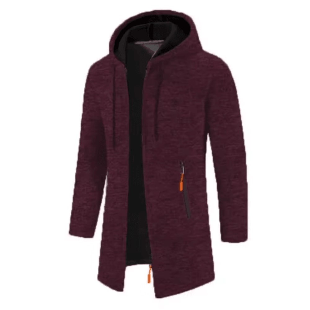 Mens Oversized Hooded Zip Up Sweatshirt Long Sleeve Solid Color Streetwear Hoodie Jacket For Autumn 7