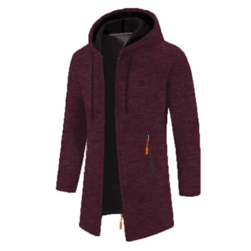 Mens Oversized Hooded Zip Up Sweatshirt Long Sleeve Solid Color Streetwear Hoodie Jacket For Autumn 7