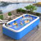 Inflatable Rectangular Swimming Pool Portable Large Adult Home Bath Pool 7