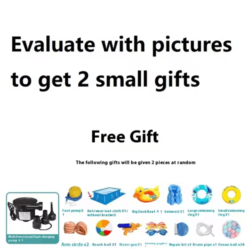 Inflatable Rectangular Swimming Pool Portable Large Adult Home Bath Pool 15