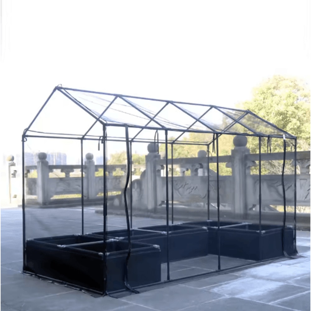 Tower Type Greenhouse Frame Plastic Coated Iron Pipe Support For Shade And Insect Net Plant House 15